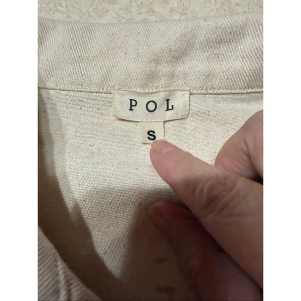 POL Womans Trucker Jacket Rust/Oatmeal Sz S Oversized NWOT - Image 3