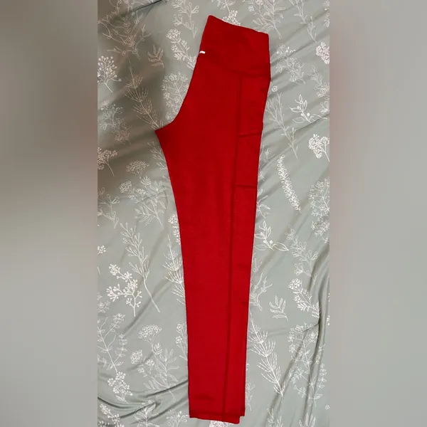 Aerie Vibrant Red Leggings Sz L - Image 9