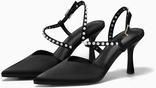 Coutgo Black Pear Heels Size 6 - Image 5
