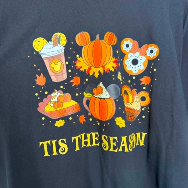 Comfort Colors Disney Inspired Tis The Season Fall/Halloween Tee Black - Image 2