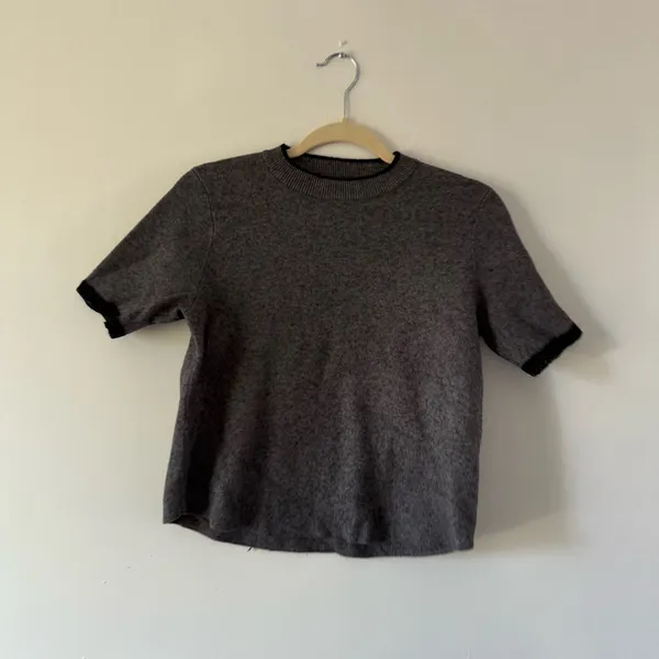 Zara Knit Gray Fine Knit Sweater | Carolyn Bessette Inspired | Quiet Luxury - Image 2
