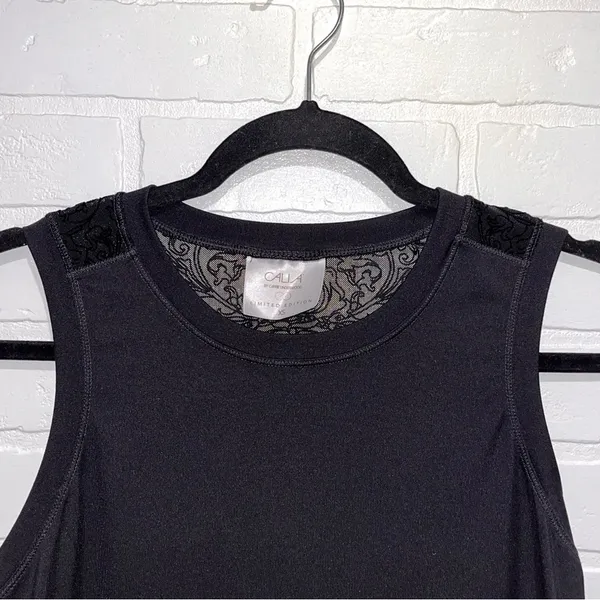 CALIA by Carrie Underwood Black Lace Workout Top - Image 6