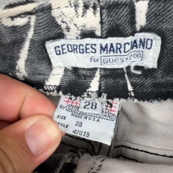 Vintage Guess By Georges Marciano Jeans Womens 28 Gray Zebra Skinny Ankle Zip - Image 14