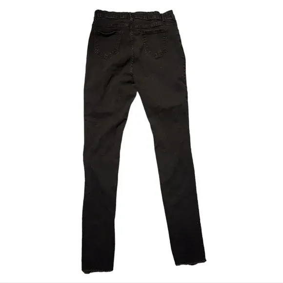 Shein Black Skinny Distressed Jeans Size Large - Image 2