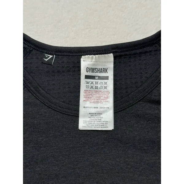 Gymshark Women's Black Marl Vital Shrug Thumb Holes Size Medium - Image 3