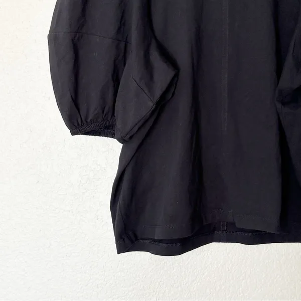 Madewell Top Womens Puff-Sleeve Tee Short Basic Everyday Staple Black Size L NEW - Image 6