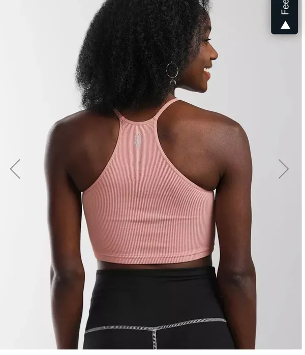 Free People Movement Cropped Run Tank Soft Pink M/L BNWTS - Image 2