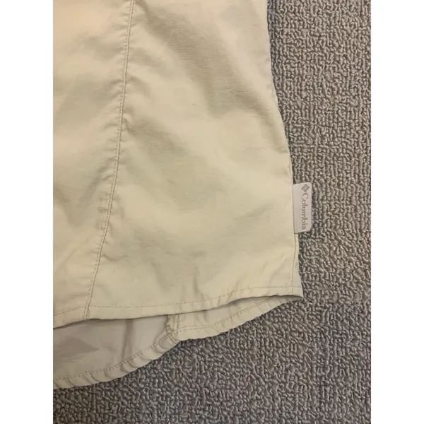 Columbia Titanium Hiking Shirt Womens M Tan Excellent Short Sleeve Vented TL7155 - Image 6