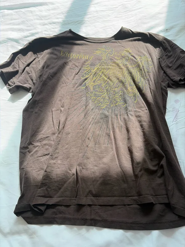 Men’s Graphic Tee Gray Size L - Image 6