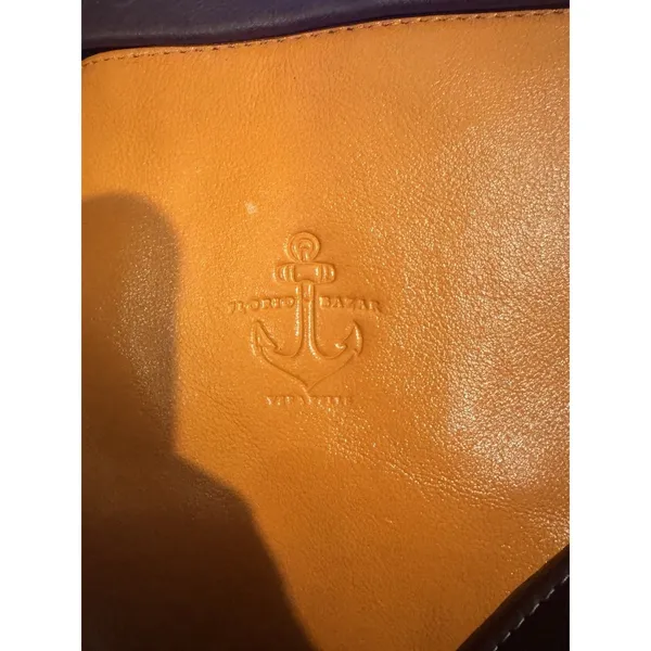 Vera Pelle Florio Bazaar Small Orange/Tan Leather Style Crossbody Bag - Image 13