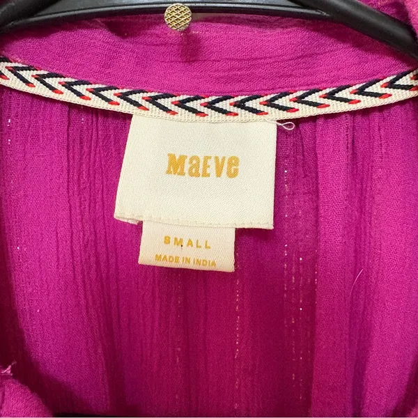 Anthropologie‎ Maeve Batavia Fuchsia Pink Sleeveless Blouse Size Small - Image 4