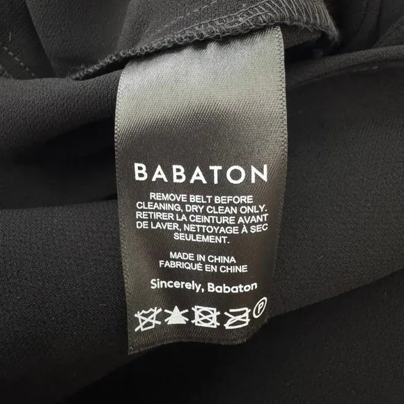 Babaton Innovator Jumpsuit Size XS Black Tailored Wide Leg Minimalist Chic‎ - Image 13