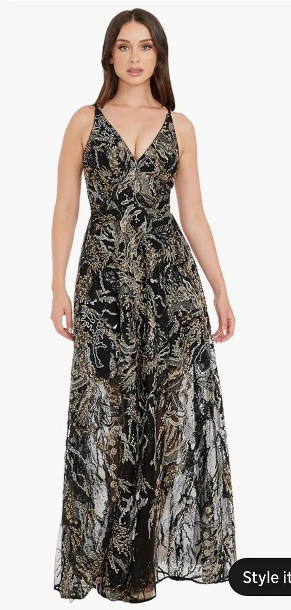 Dress the Population Sequin Black Dress - Image 3