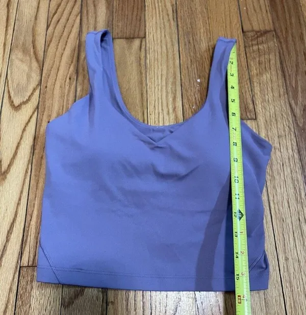 Lululemon Align Nulu Cropped Tank Top in Purple Ash Size 6 - Image 6