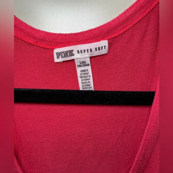 PINK Victoria's Secret Coral Lace-Up Tank Top - Image 3