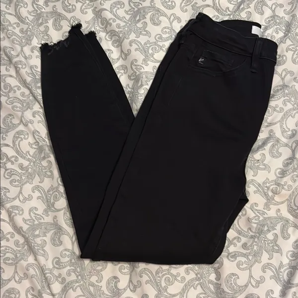 KanCan Black Ankle Cropped Jeans Slim Fit - Image 2