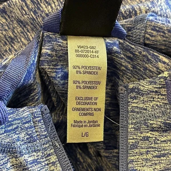 CG by Champion Duo Dry Purple Chambray Zip Up Hoodie, Size L - Image 8