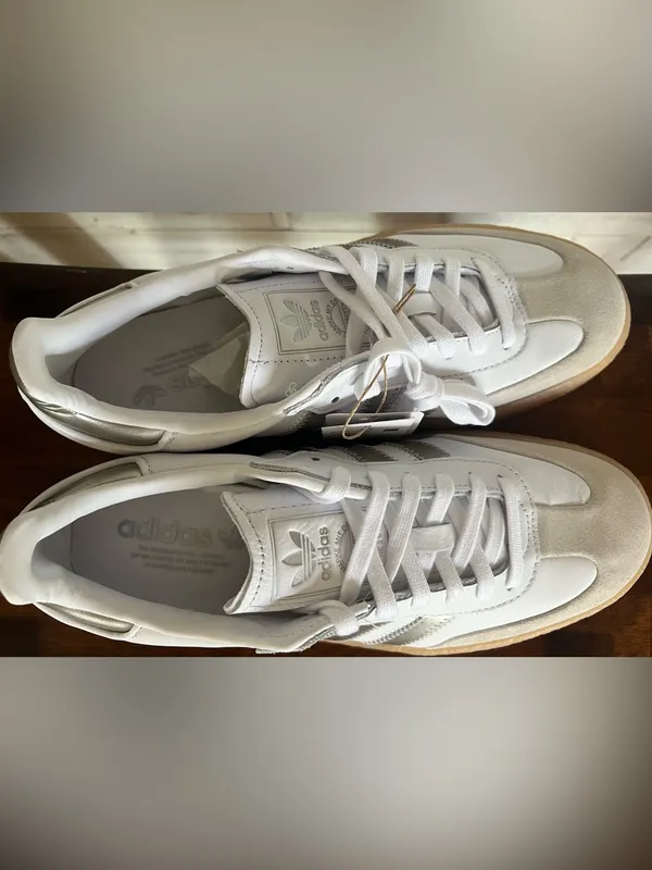 Adidas Samba Sneakers - White & Silver Women’s size 10. NWT - Image 7