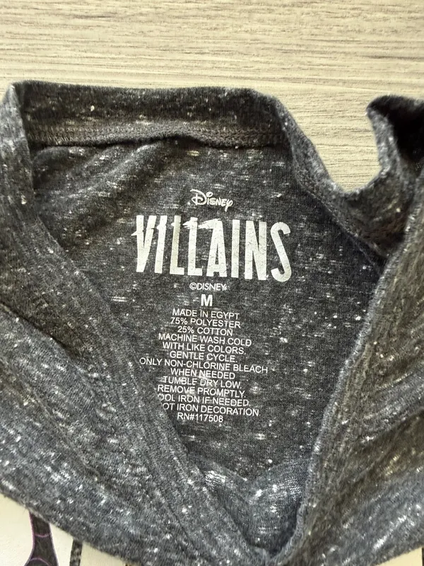 Disney Black Short Sleeve Villains Graphic Tee with Purple & Yellow Accents - Image 2