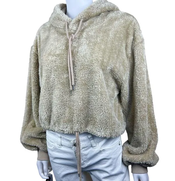 Beach Riot Shayla Teddy Crop Sweatshirt Top - Image 6