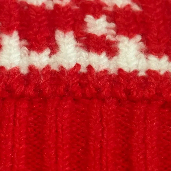 Old Navy SoSoft Fair Isle Mock Neck Sweater Red White Women’s L Holiday - Image 9