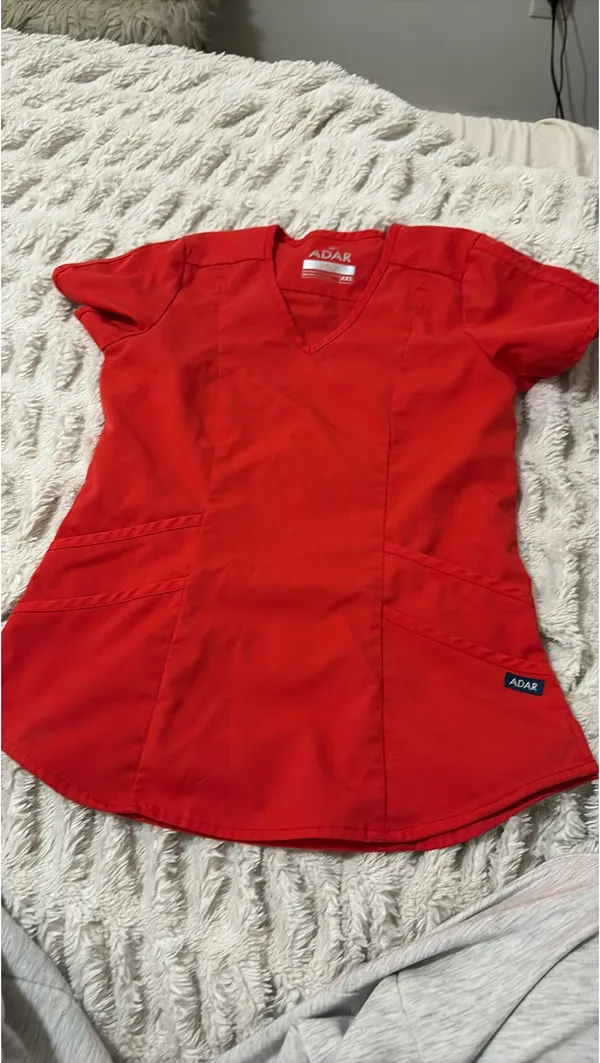 Adar Amazon Pro Scrubs Red Size XXS - Image 4