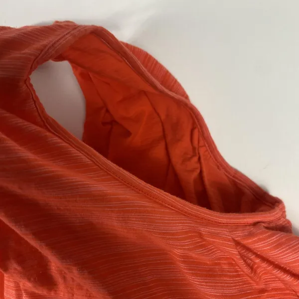 Free People Tank Top Womens Small‎ Orange Striped High Low Flowy Halter Boho - Image 3