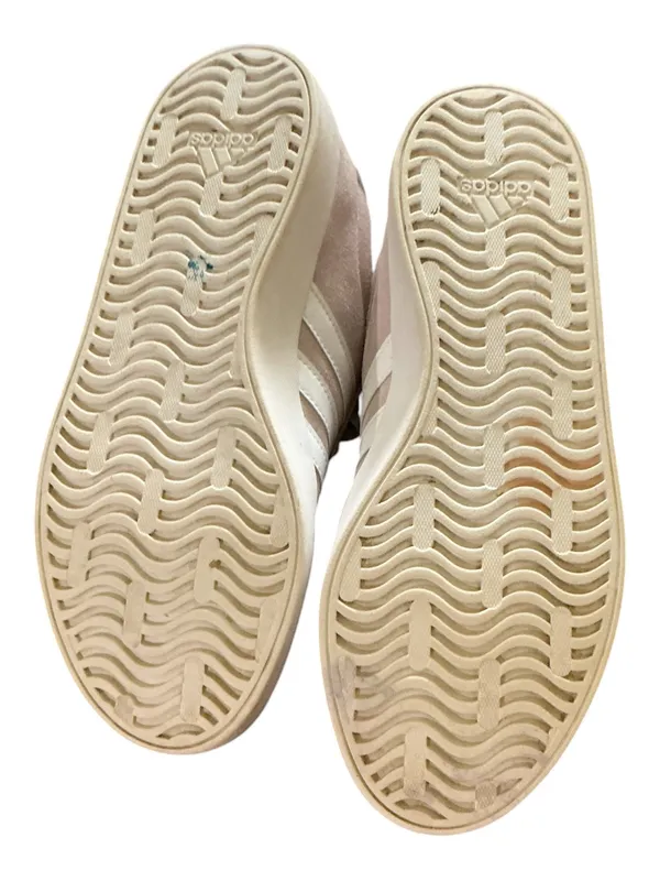 adidas VL Court 3.0 "Almost Pink White" Suede Sneakers - Women's Size 7 - Image 5