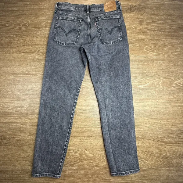 Levi's Premium Wedgie Icon Jeans Women's 28 Gray High Rise Tapered Ankle - Image 13