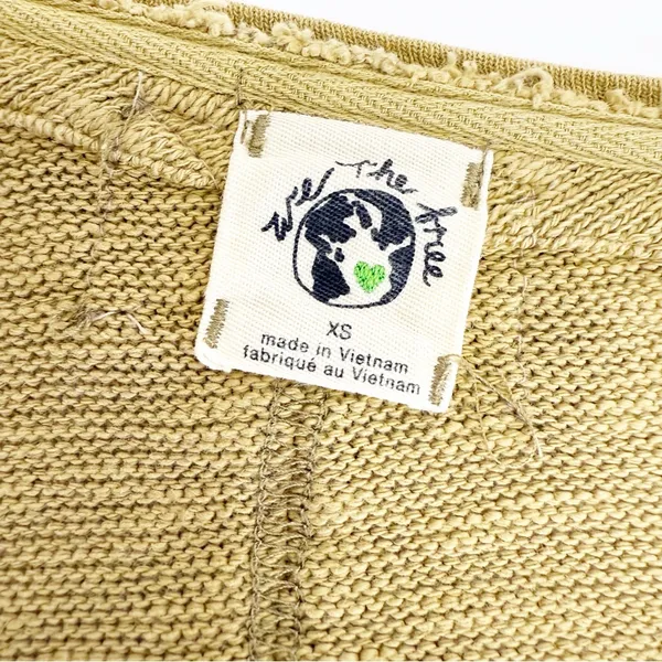Free People X We The Free Golden Road Cardigan Curly Willow Mustard Olive Crop - Image 13
