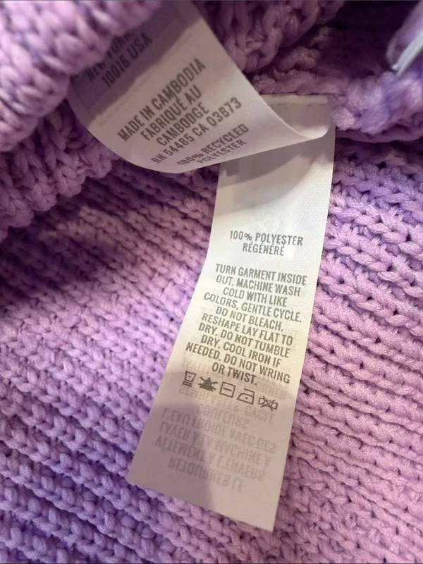 Aerie Offline Cool Down quarter zip slouchy waffle sweater Lively Lilac L - Image 8