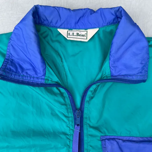 Vintage 90s L.L. Bean Green Teal Windbreaker Jacket - Image 3