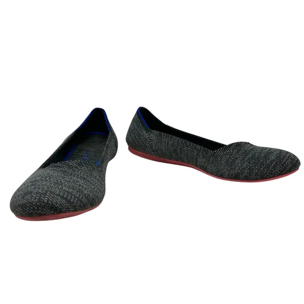 Rothy's The Flat Birdseye Knit Round Toe‎ Slip-On Charcoal Gray Size 9.5 - Image 2