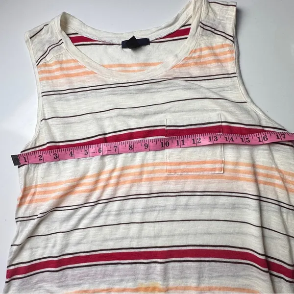 Gap Sleeveless Pocket Striped Sleeveless Top - Red, Orange, and White Sz S - Image 5