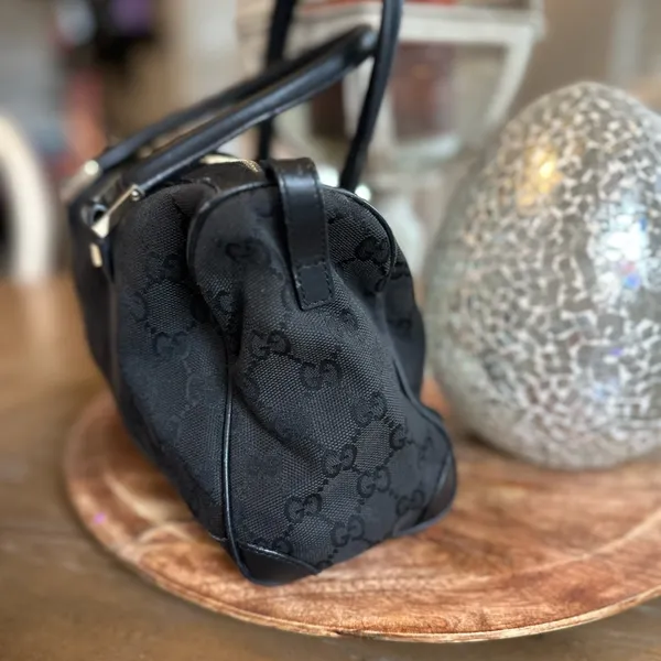 Gucci mini Boston bag canvas and leather - Image 3