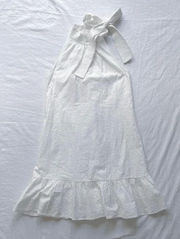 Vineyard Vines White Drop Waist Dress - Image 2