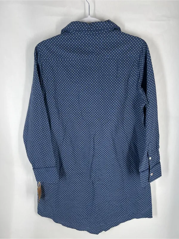Levi’s NWT Blue Polka Dot Cotton Pajama Sleep Shirt Medium - Image 11
