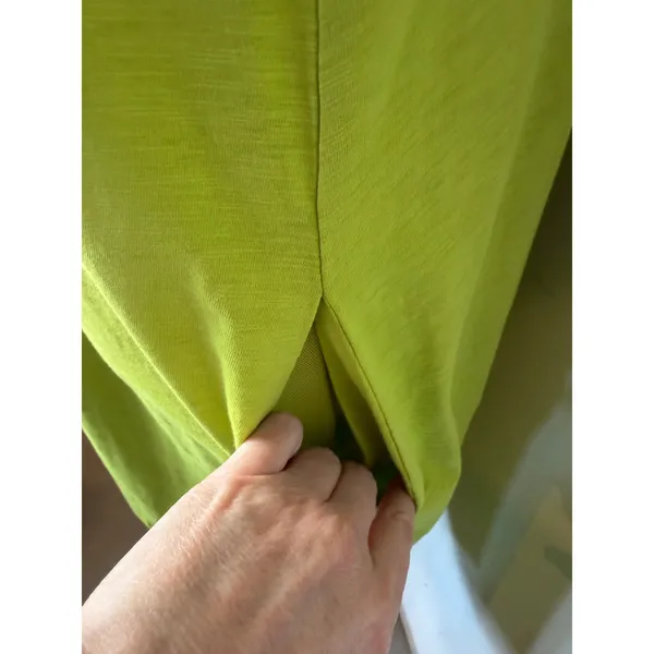 Soft Surroundings Shirt Dress Womens Medium Petite Green Artsy Boho Neon‎ Knit - Image 9