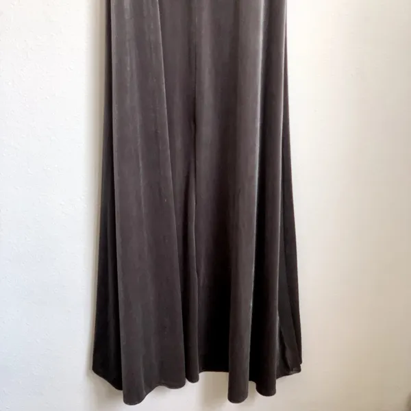 NWT After Six One Shoulder Velvet Maxi Dress Gown in Caviar Gray‎ - Image 8