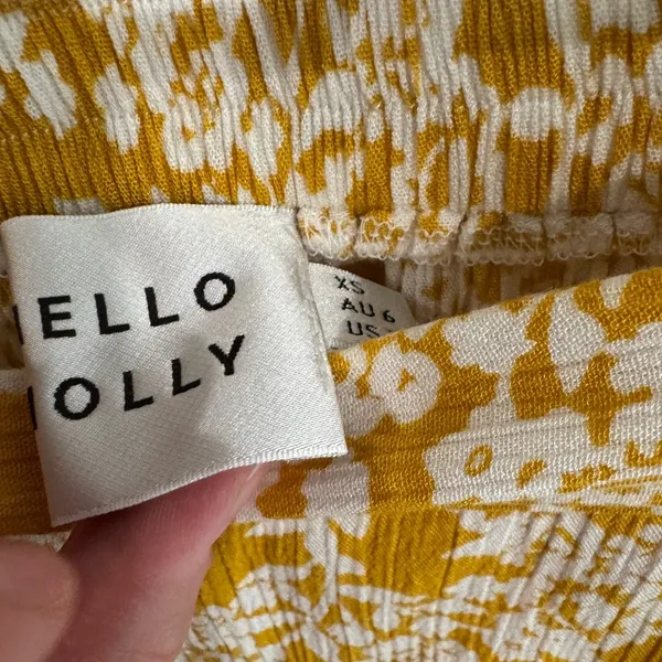Hello Molly Signature Signed Copy midi Skirt Mustard - Image 4