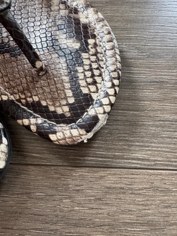 Tory Burch Miller Sandals Snake Print - Image 3