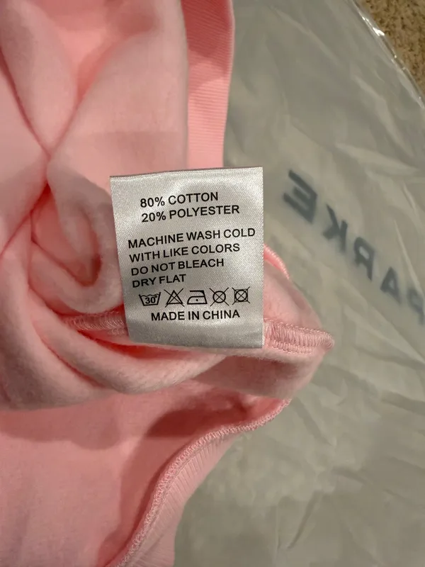 Parke varsity mockneck sweatshirt sprinkle pink and blue S/M - Image 8