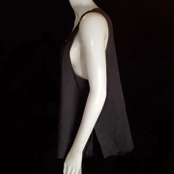 Revolve ROI Black Lace-Up Tank Top (M) - Image 4