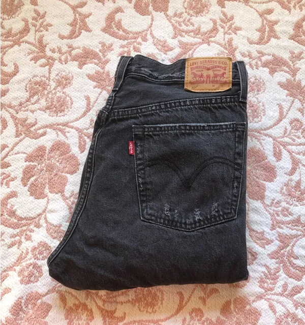 Levi's 501 black jeans with ripped knees #denim - Image 2