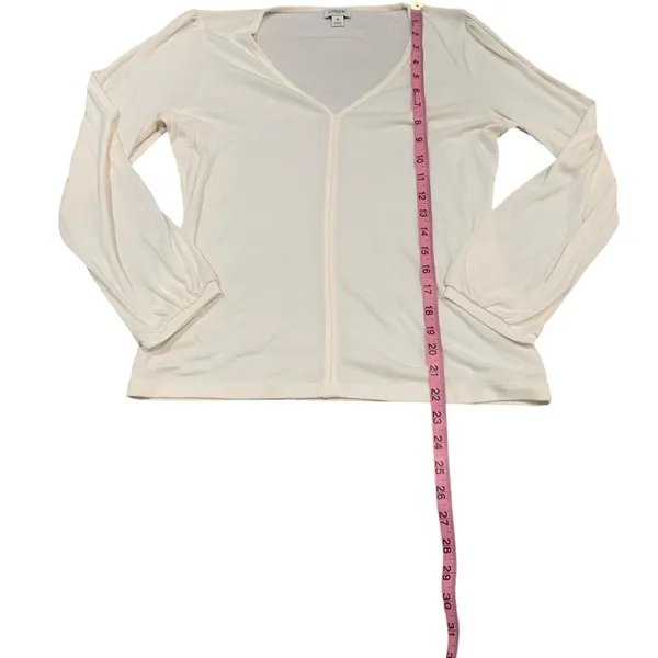 J. CREW cream colored long sleeve top - Image 2