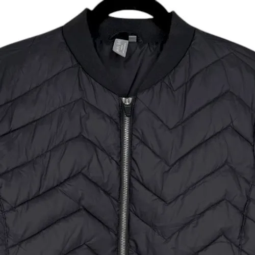 Sweaty Betty Women's Glacier Quilted Bomber Jacket Puffer‎ Coat Black Size Large - Image 5