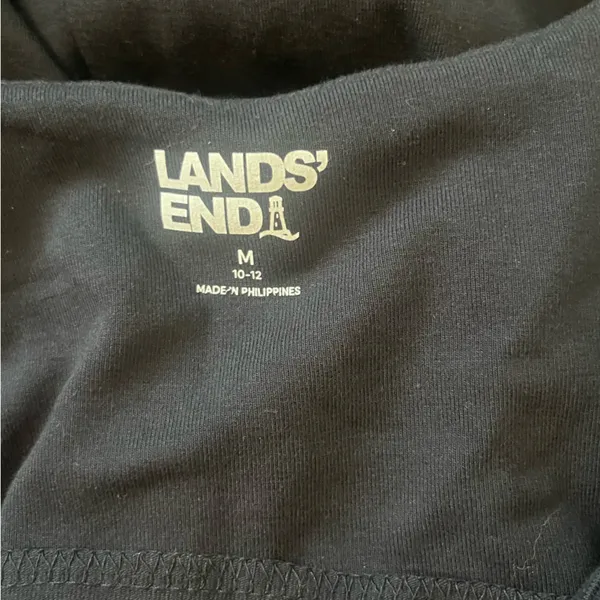 Lands' End Black Sleeveless Midi Dress Size‎ Medium - Image 3