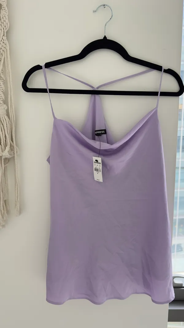 EXPRESS Satin Halter Top - Image 2