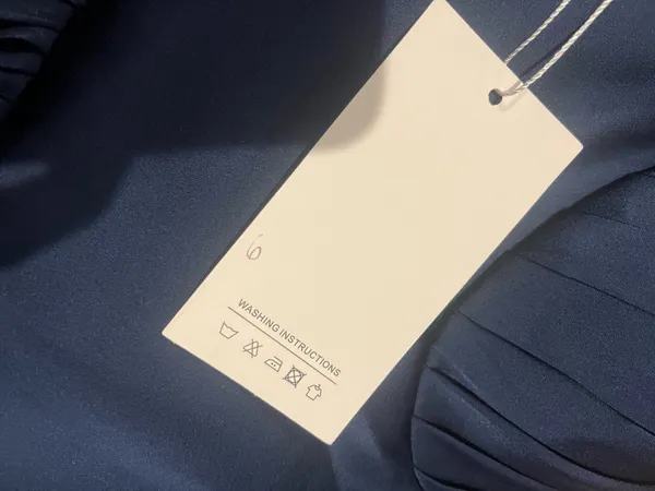 Pleated Georgette Dress Blue Size 6 - Image 2