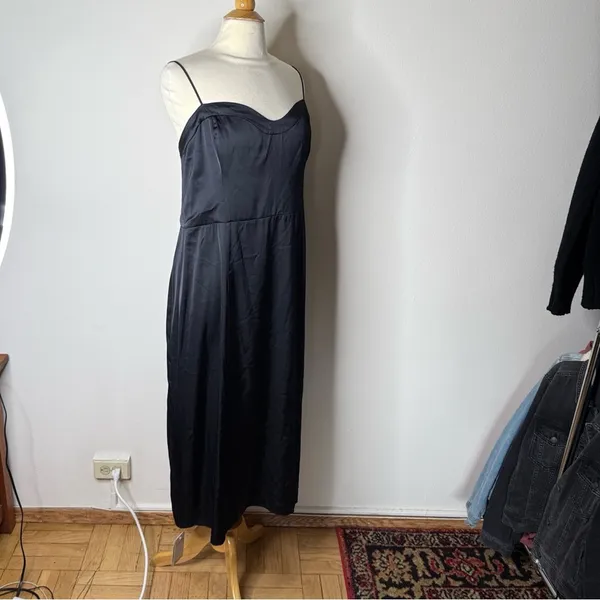 Abercrombie Black Satin Camille Maxi Dress NWT XXL - Image 6